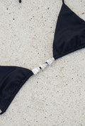 SPOTTED 3 CONES TRIANGLE TOP — BLACK S
