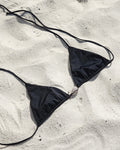 LARGE PINK CONE TRIANGLE TOP — BLACK L