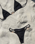 LARGE COWRIE TRIANGLE TOP — BLACK S