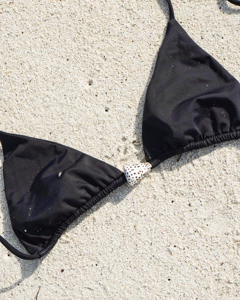 SPOTTED CONE TRIANGLE TOP BLACK M