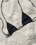 LARGE COWRIE TRIANGLE TOP — BLACK S