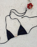 COWRIE TRIANGLE TOP — BLACK S