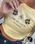 CROP TOP hibiscus butter