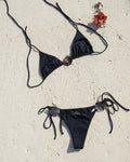 MOON SHELL TRIANGLE TOP — BLACK L