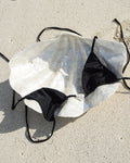 SPOTTED CONE TRIANGLE TOP — BLACK S
