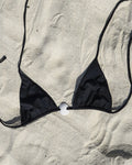 SPIRAL SHELL TRIANGLE TOP — BLACK S