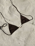 COWRIE SHELL TRIANGLE TOP — COCOA L