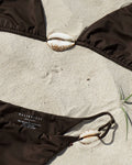 COWRIE SHELL TRIANGLE TOP — COCOA L