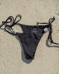 SPOTTED CONE TIE BOTTOM — BLACK M