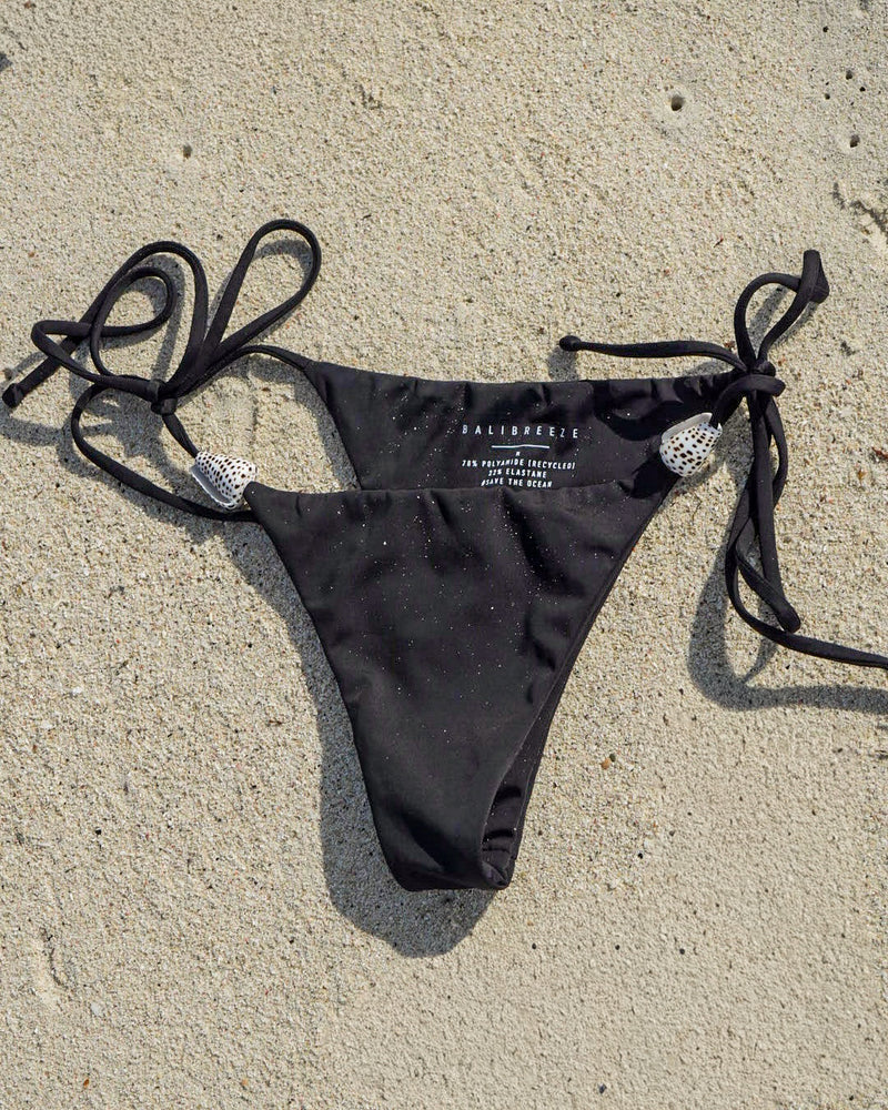 SPOTTED CONE TIE BOTTOM — BLACK M