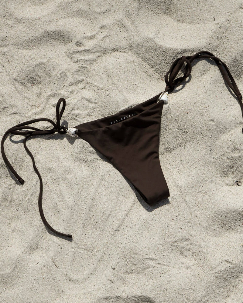 SPOTTED CONE SHELL BIKINI BOTTOM — COCOA S
