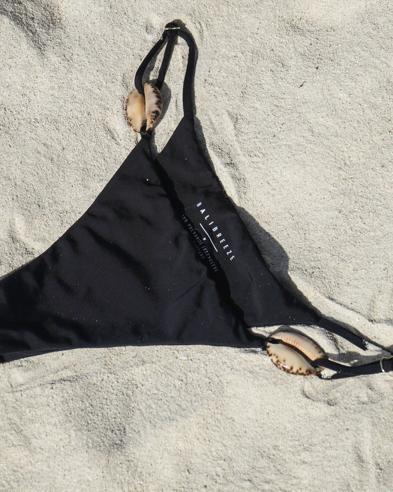 COWRIE SHELL BIKINI BOTTOM — BLACK M
