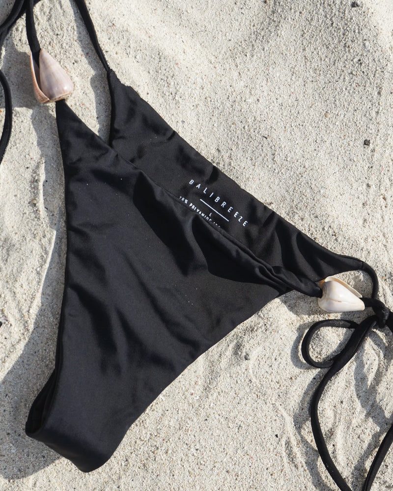 LARGE PINK CONE SHELL BOTTOM — BLACK L