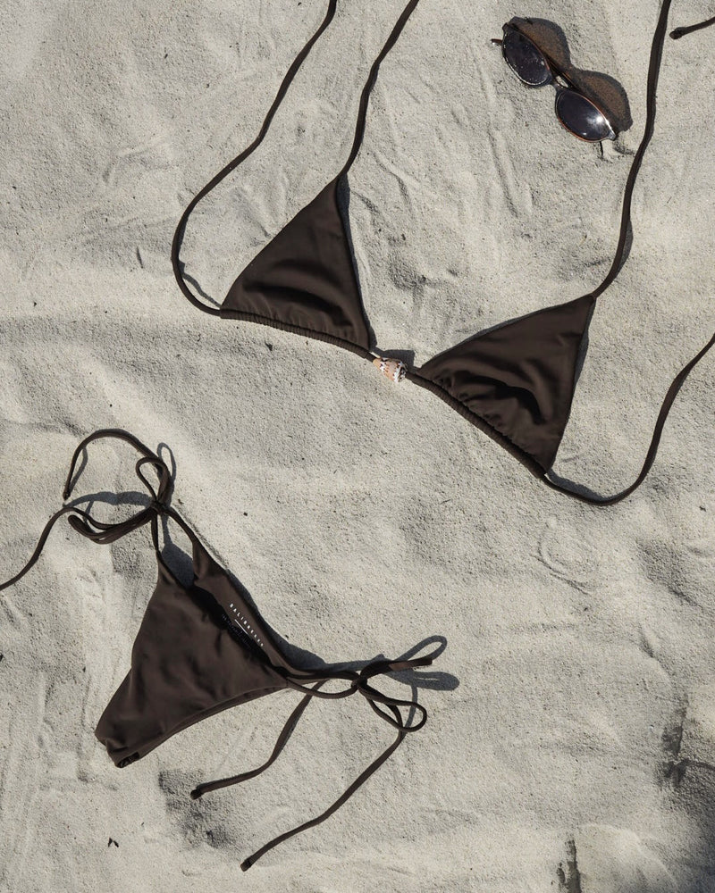COCOA TIE-SIDE BIKINI BOTTOM S